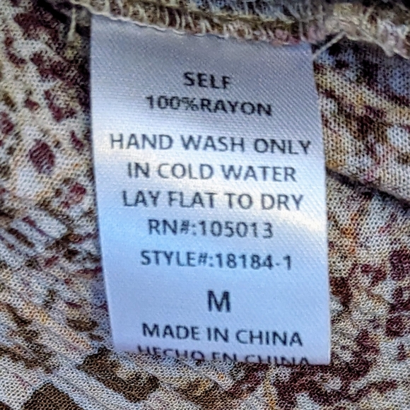 Savannah Jane Floral Embroidered W Ties Hi Lo Tunic - Picture 10 of 16